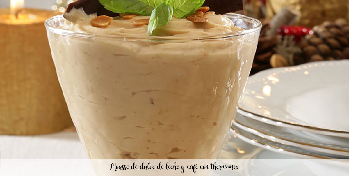 Dulce de leche and coffee mousse with thermomix