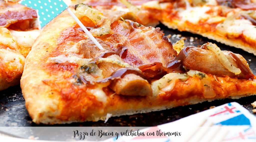 Bacon and sausage pizza with thermomix