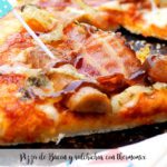 Bacon and sausage pizza with thermomix