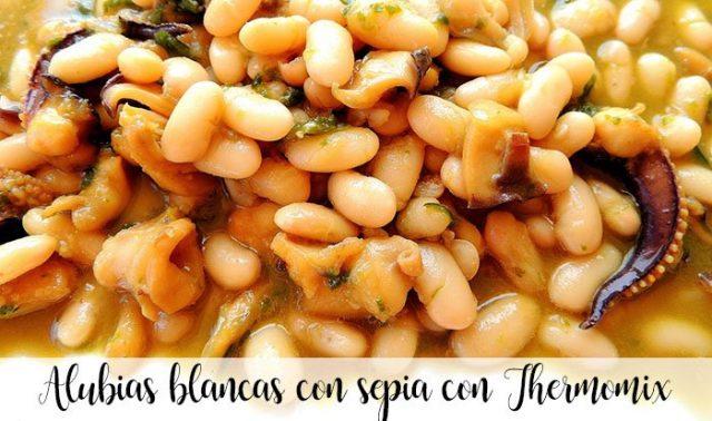 White beans with cuttlefish with Thermomix