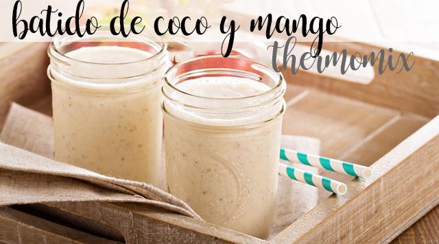 mango and coconut smoothie with thermomix