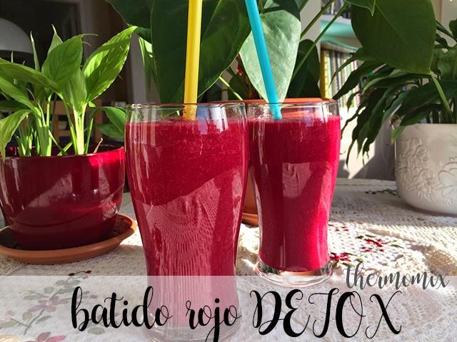 Red DETOX smoothie recipe with thermomix