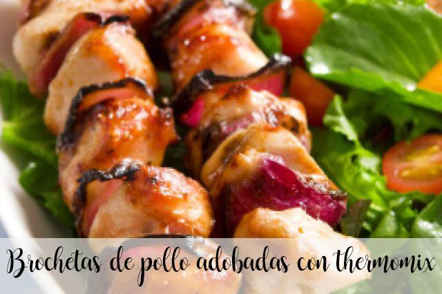 Marinated chicken skewers with thermomix