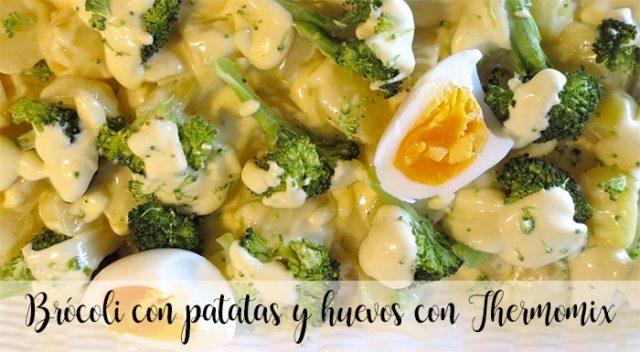 Broccoli with potatoes and eggs with Thermomix