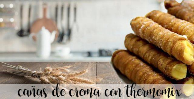 Canes filled with pastry cream with thermomix
