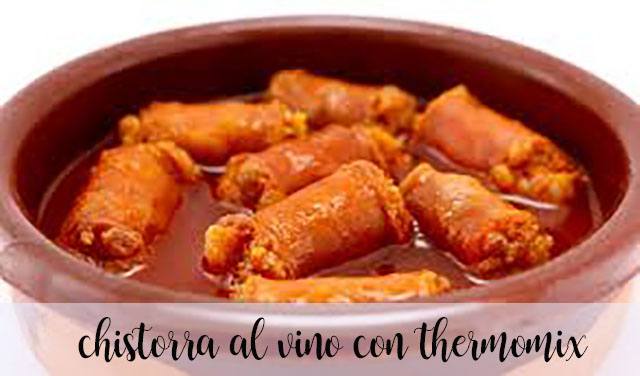 Chistorra sausage in white wine with Thermomix