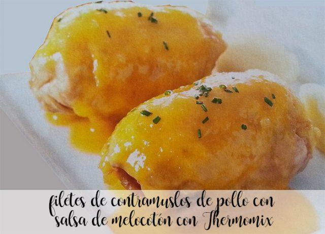 chicken thigh fillets with peach sauce with Thermomix