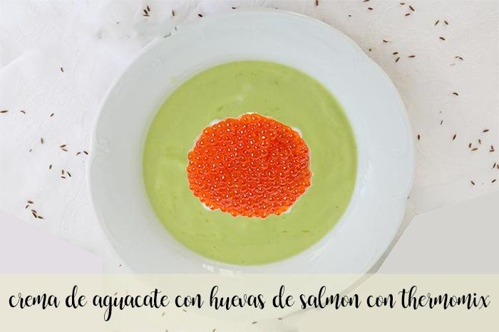 avocado cream with salmon roe with thermomix