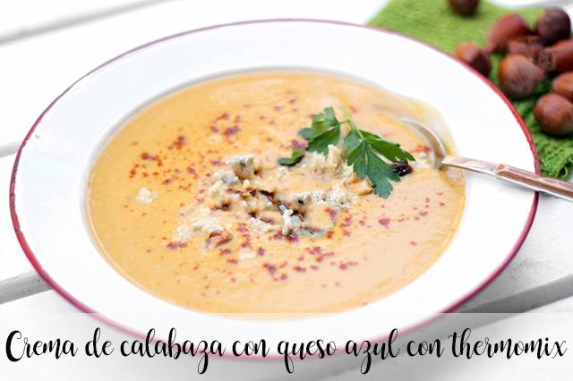 Pumpkin cream with blue cheese with thermomix