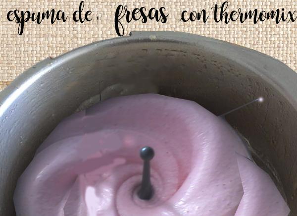 Frozen strawberry foam with thermomix