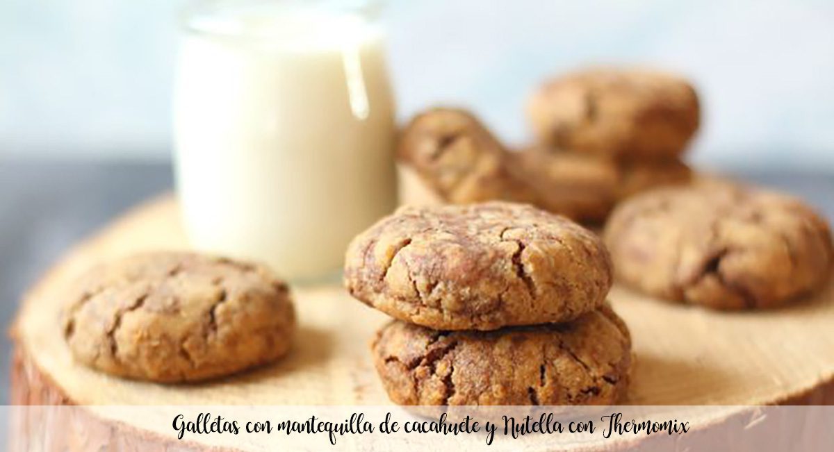 Cookies with peanut butter and Nutella with Thermomix
