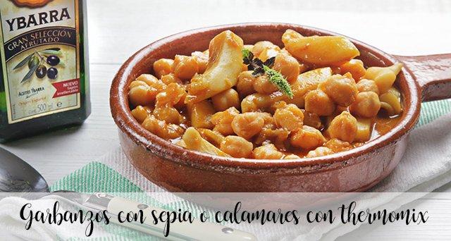 Chickpeas with cuttlefish or squid with thermomix
