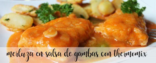 Hake in shrimp sauce with Thermomix