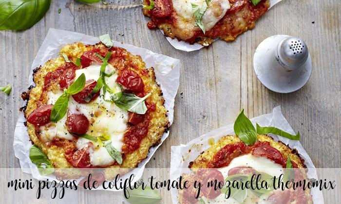Mini cauliflower and cheese pizzas gluten-free with thermomix