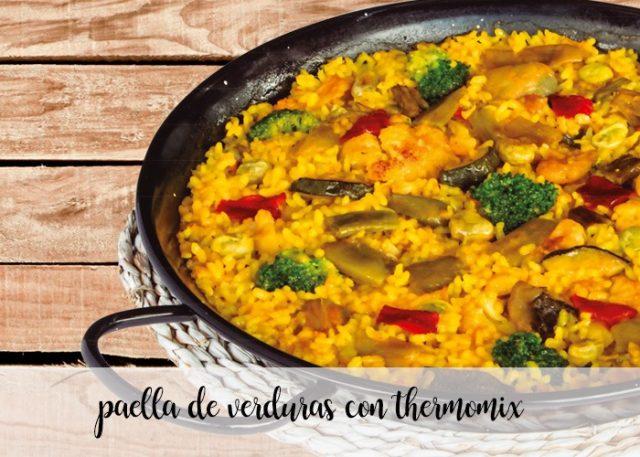 Vegetable paella with Thermomix