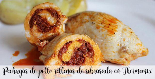 Chicken breasts stuffed with sobrassada in Thermomix