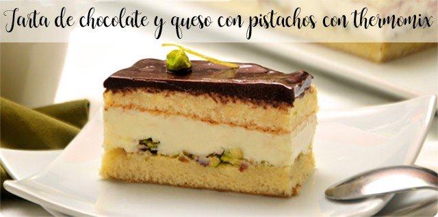 Chocolate and cheese cake with pistachios with thermomix