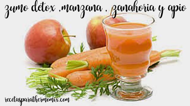 Purifying juice with apple, carrot and celery thermomix