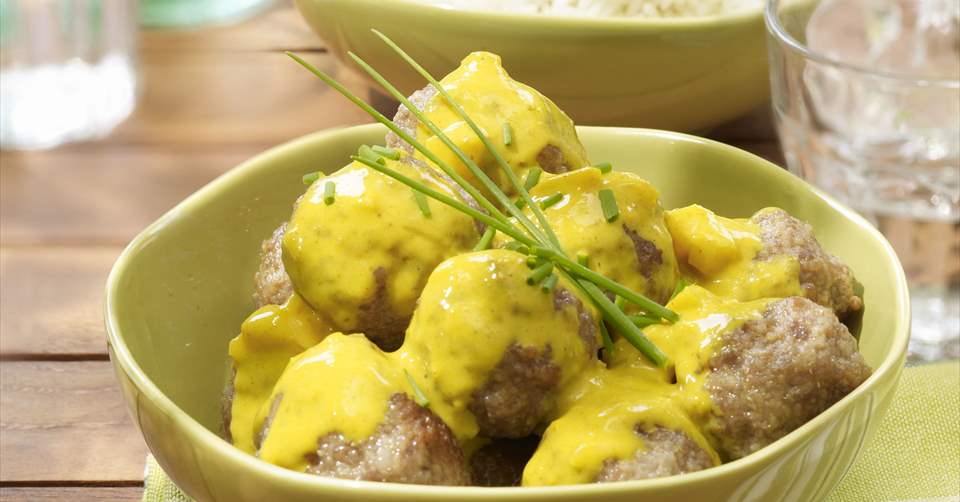 Curried meatballs