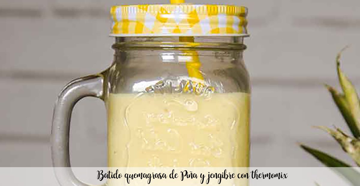 Pineapple and ginger fat-burning smoothie with thermomix