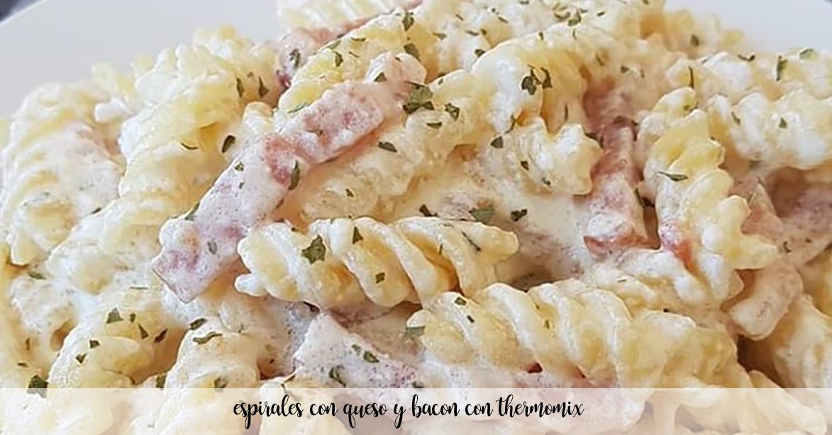 Spirals with cheese and bacon with Thermomix