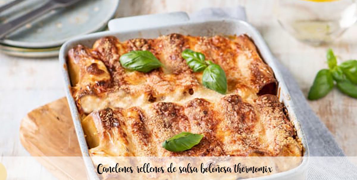 Cannelloni stuffed with Bolognese sauce thermomix