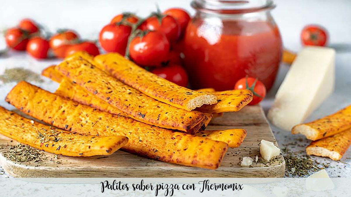 Pizza flavor sticks with Thermomix