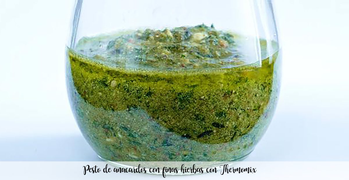 Cashew pesto with fine herbs with Thermomix