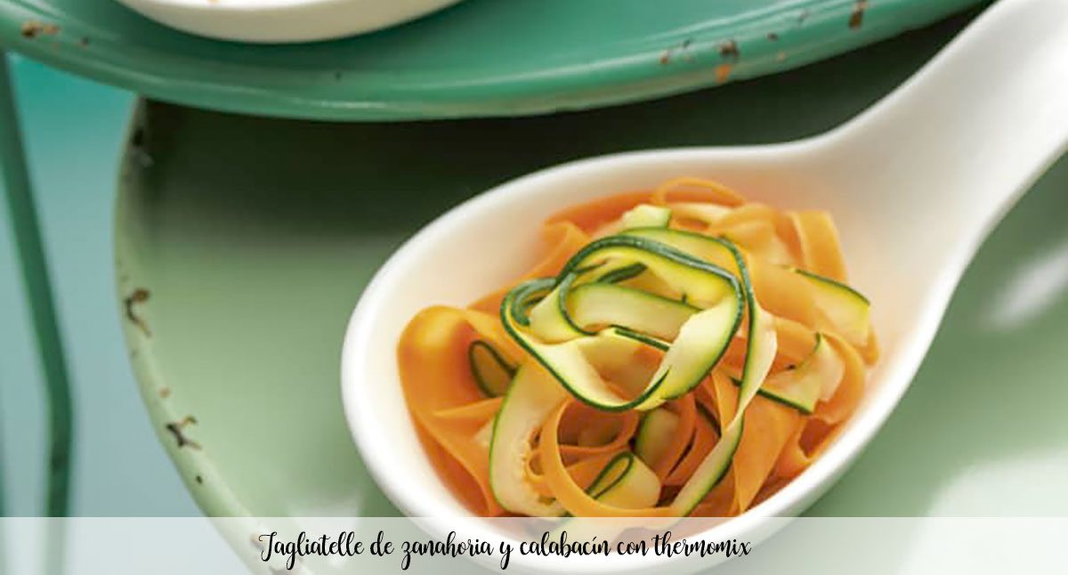 Carrot and zucchini tagliatelle with thermomix