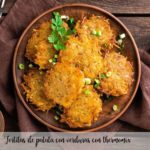 Potato pancakes with vegetables with thermomix