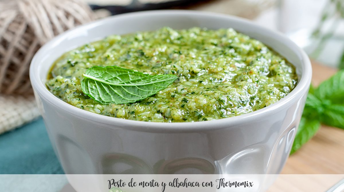 Mint and basil pesto with Thermomix