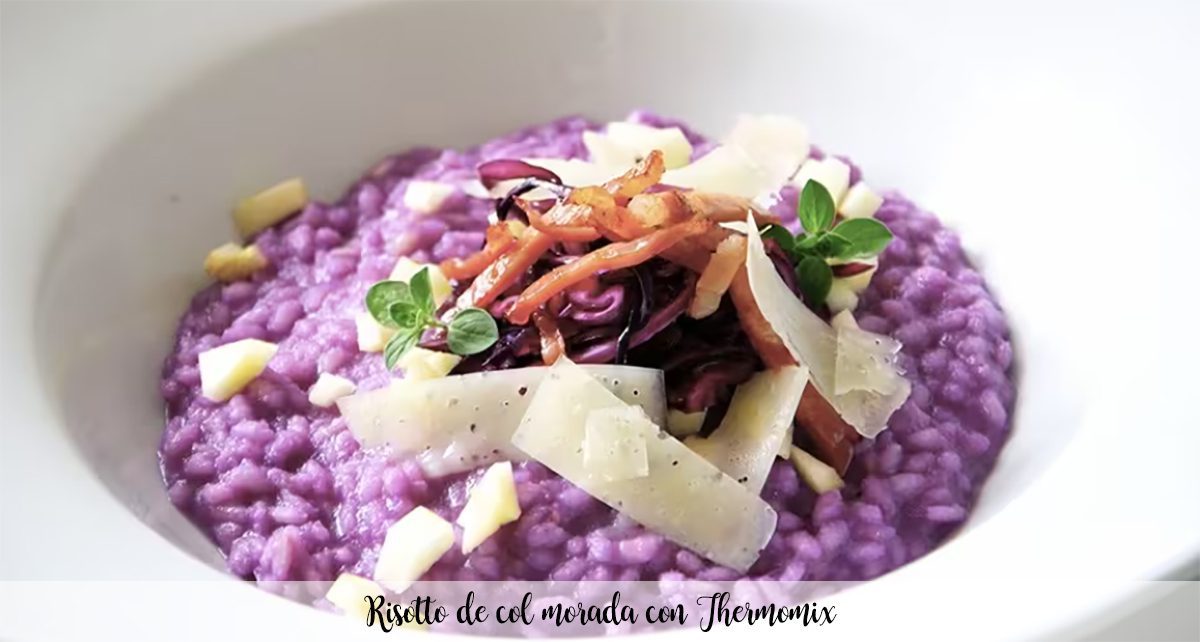 Purple cabbage risotto with Thermomix