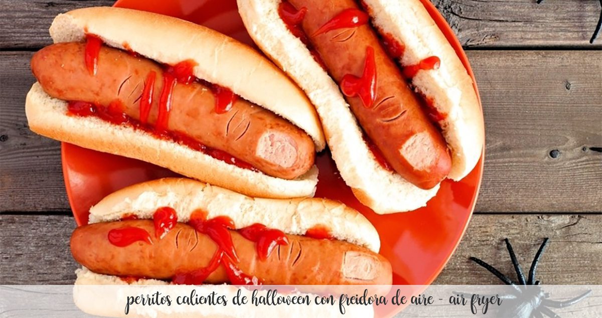 halloween hotdogs with air fryer - air fryer