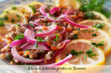 Spicy cockles ceviche with Thermomix