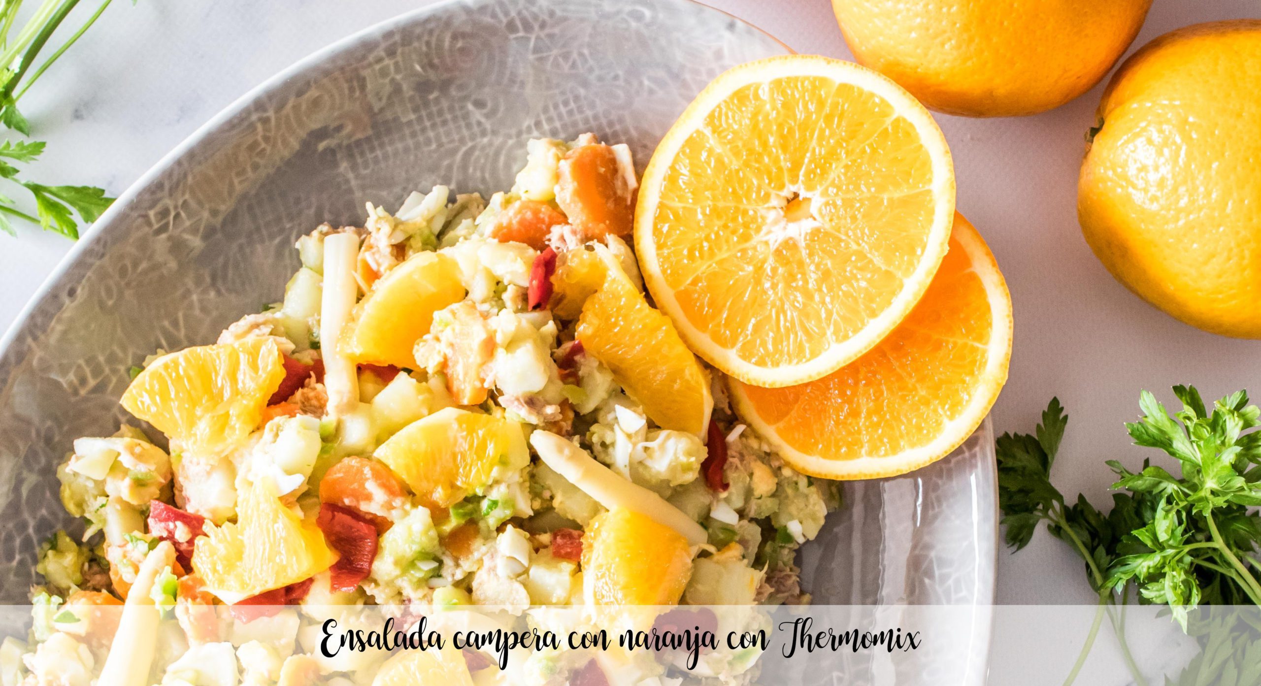 Country salad with orange with Thermomix