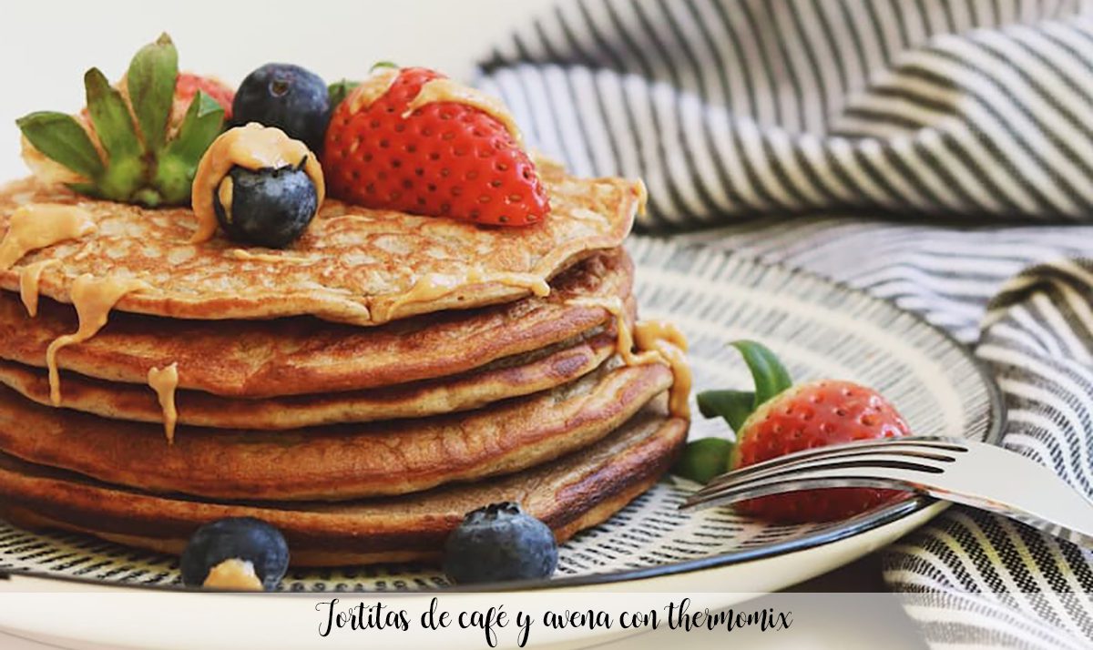 Coffee and oat pancakes with thermomix