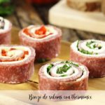 Arm of salami with thermomix