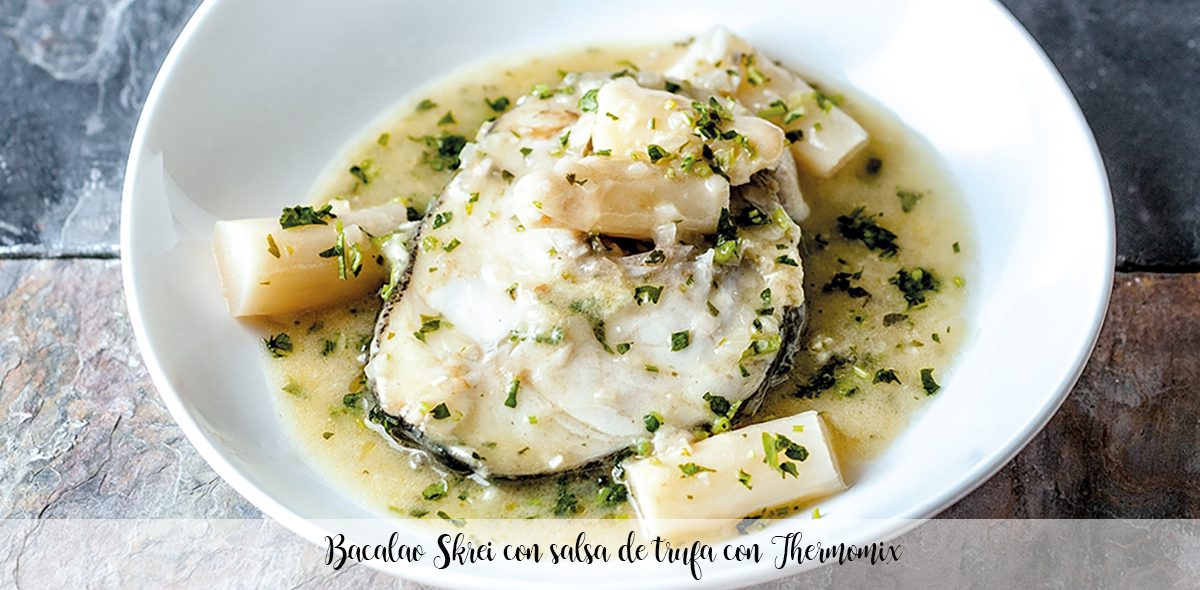 Skrei cod with truffle sauce with Thermomix