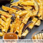 Fried eggplants with honey with air fryer - air fryer