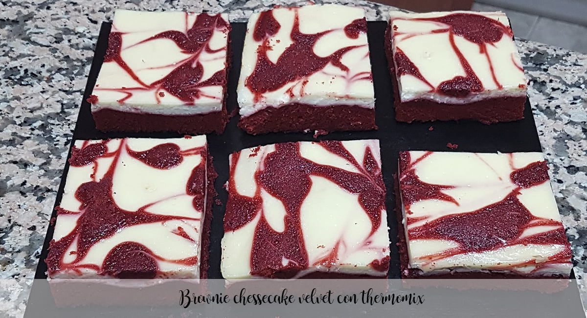 Brownie cheesecake velvet with thermomix
