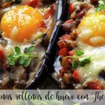 Egg-stuffed aubergines with Thermomix