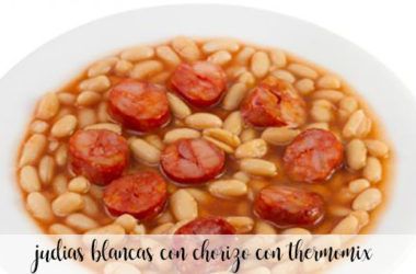 Judías blancas con chorizo con thermomix