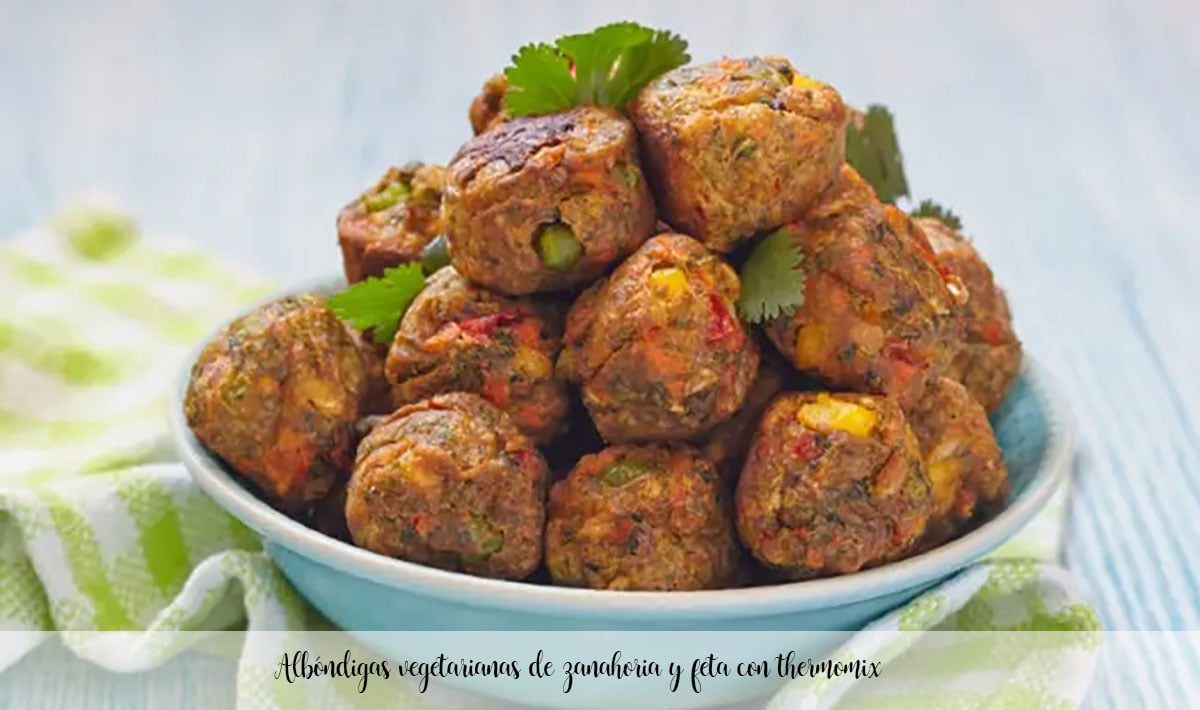 Vegetarian carrot and feta meatballs with thermomix