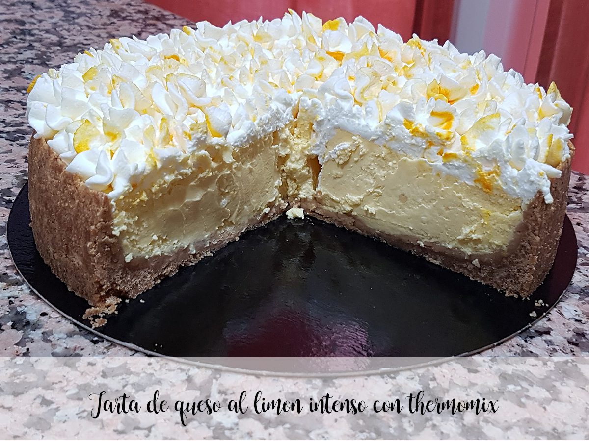 Intense lemon cheesecake with thermomix