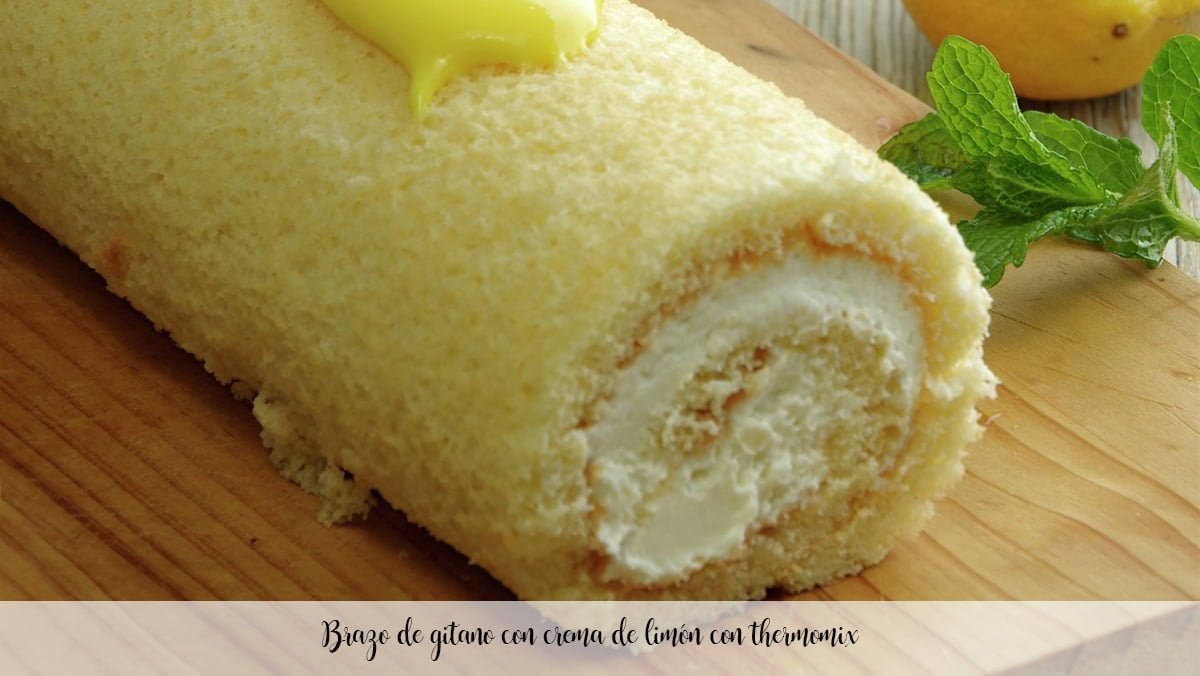 Swiss roll with lemon cream with thermomix