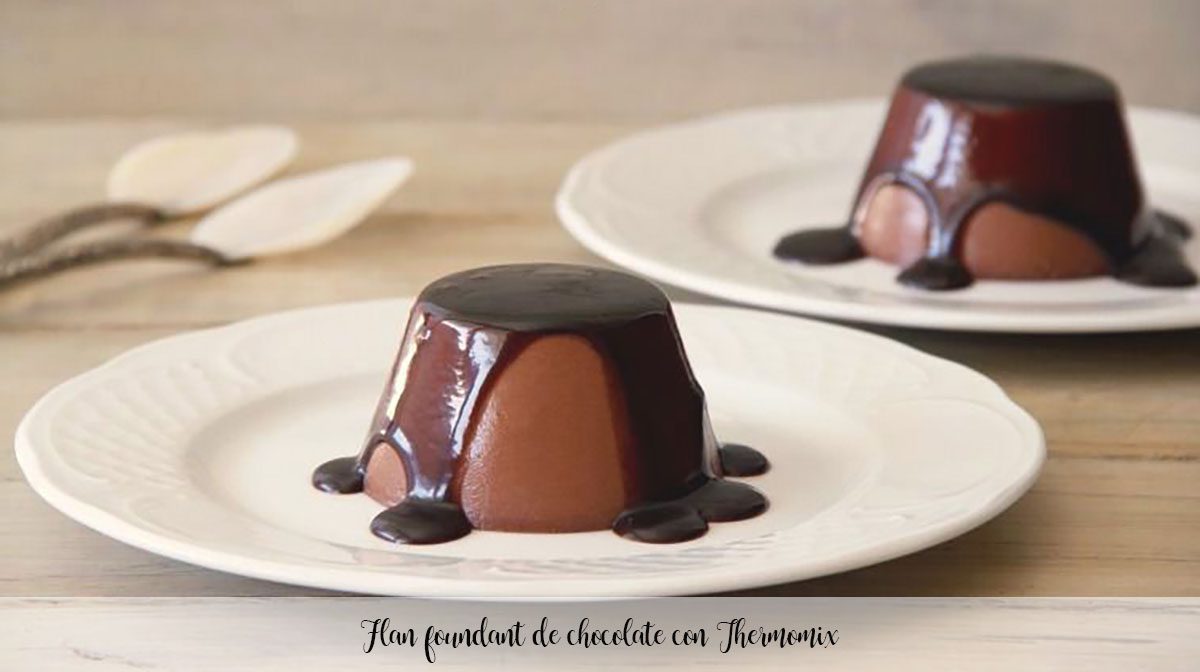 Chocolate fondant flan with Thermomix
