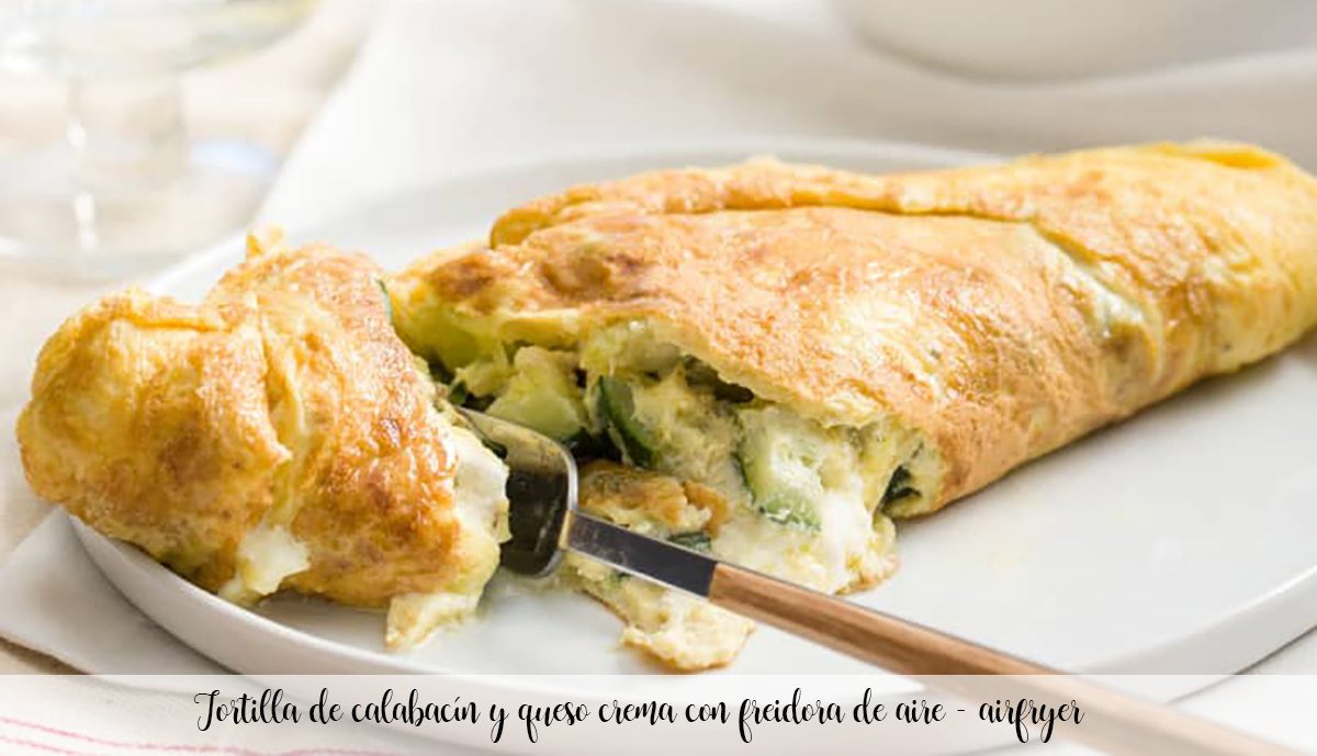 Zucchini and cream cheese omelet with air fryer - airfryer