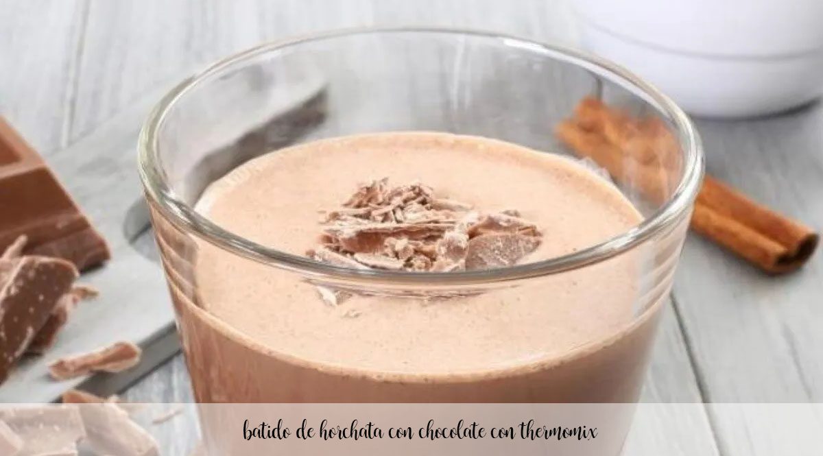 horchata milkshake with chocolate with thermomix