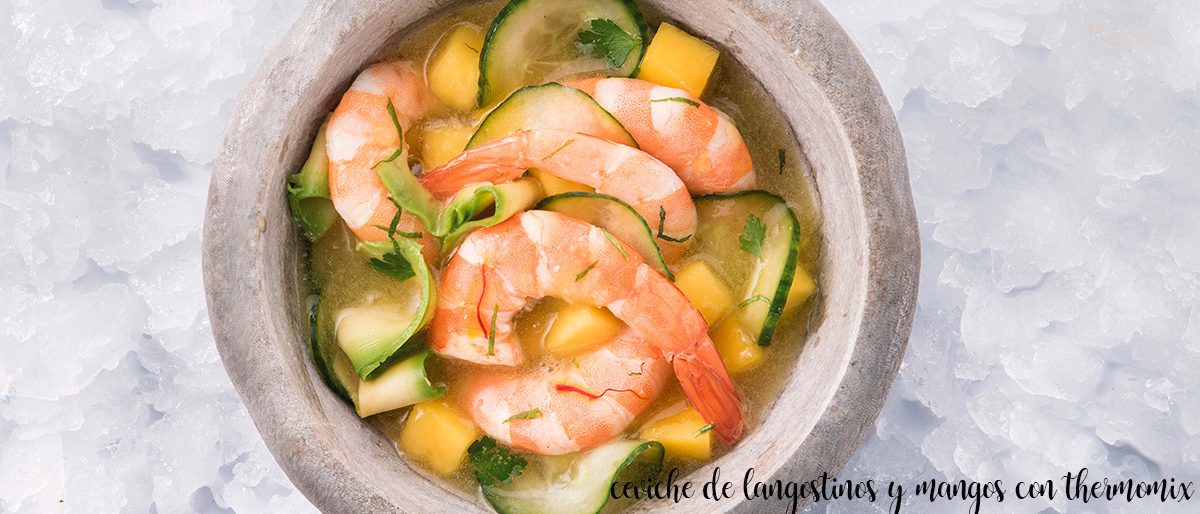 Shrimp and mango ceviche with thermomix