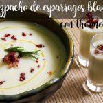 White asparagus gazpacho with thermomix